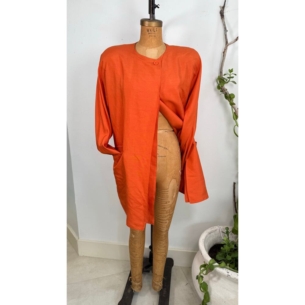 Vintage Gianfranco Ferré Silk Jacket – Pure Silk Designer Blazer Size 42
